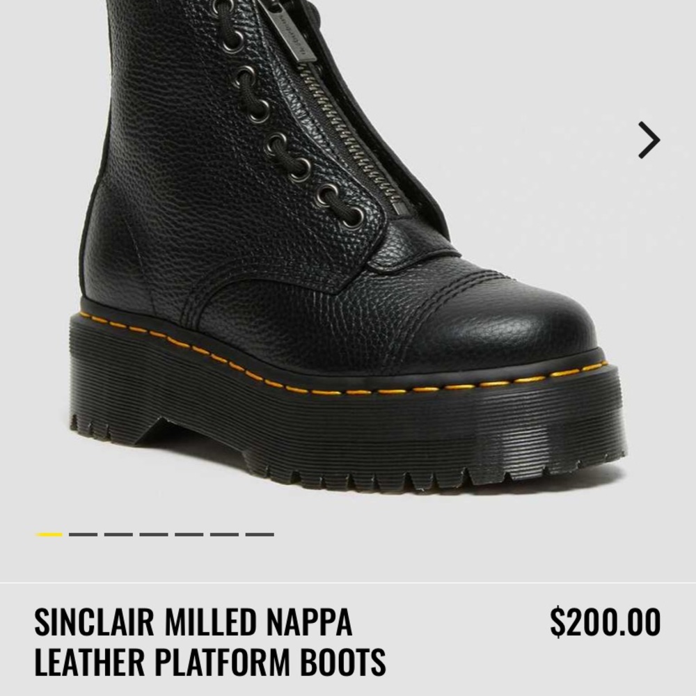 Sinclair Milled Nappa leather platform boots